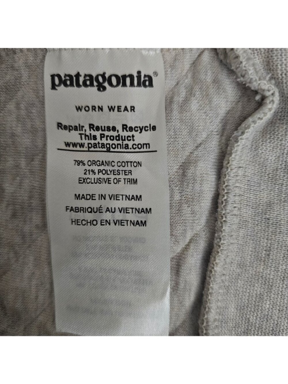 Patagonia Organic Cotton Quilt Snap-T Pullover Sweatshirt Birch White Sz Medium - Picture 9 of 16